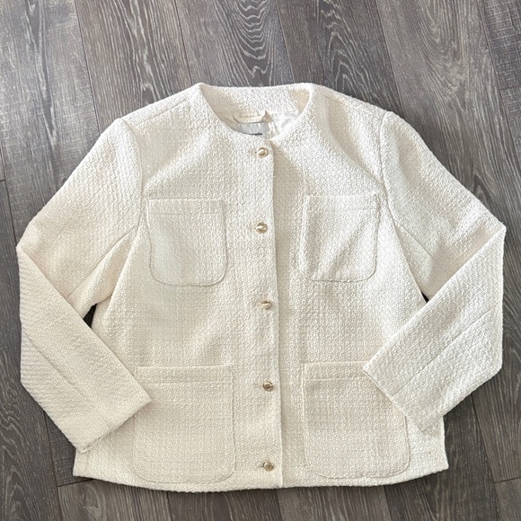 Abercrombie & Fitch Jackets & Blazers - Abercrombie & Fitch Elegant White Textured Women's Jacket